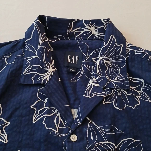 GAP Mens Hawaiian Shirt - Picture 4 of 9